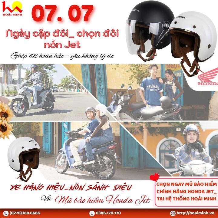 🌹 07.07 ngày cặp đôi - chọn đôi mũ Bảo Hiểm chính hãng Honda ❤️