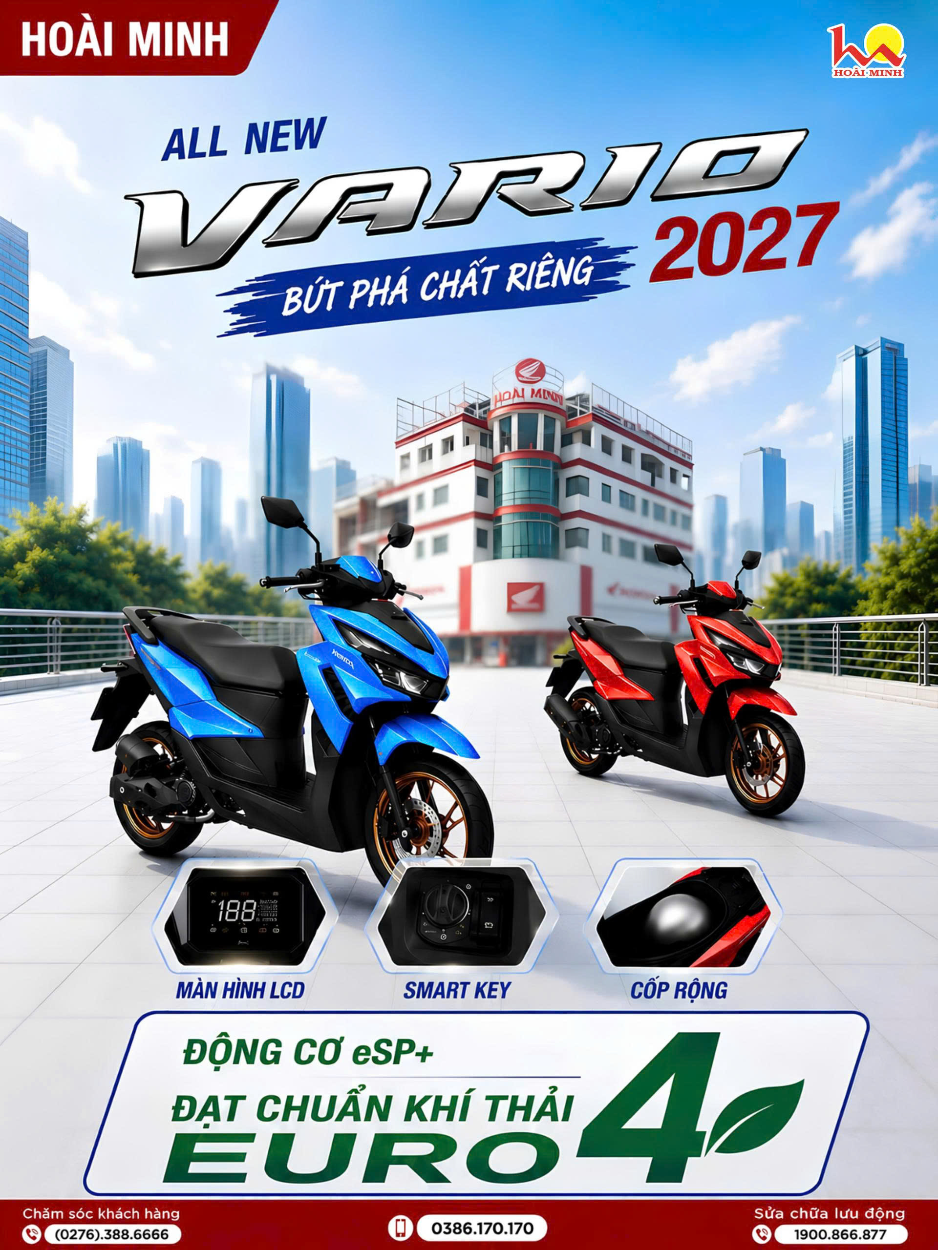 🔥 HONDA VARIO 2027 – CHÍNH THỨC CÓ MẶT TẠI HỆ THỐNG XE MÁY HOÀI MINH 🔥