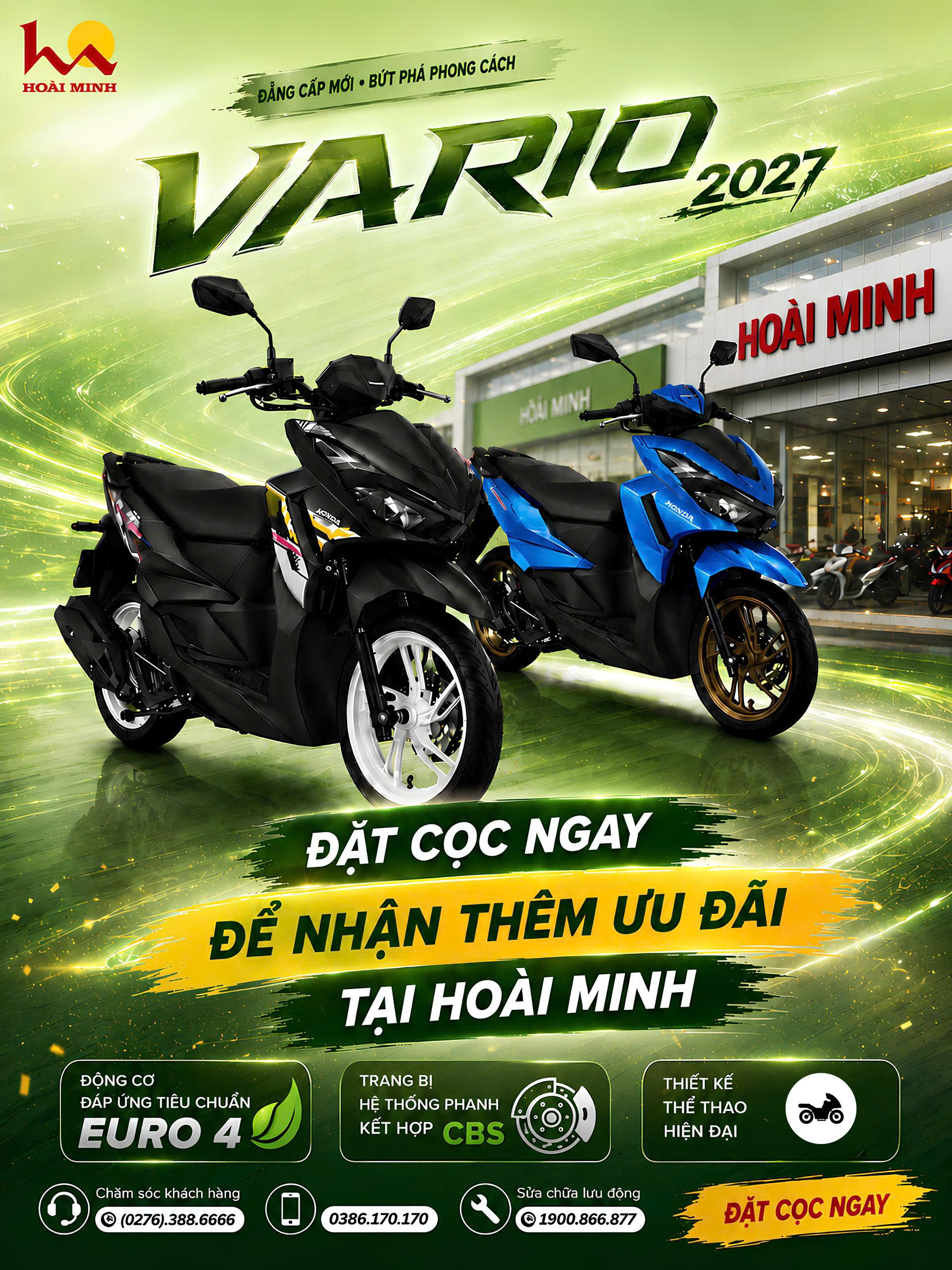 🔥 HOÀI MINH CHÍNH THỨC NHẬN ĐẶT CỌC HONDA VARIO 2027! 🔥