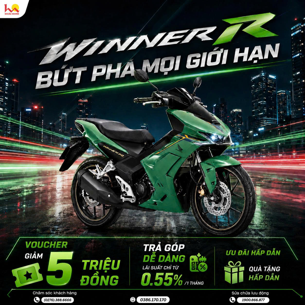 WINNER R – BỨT PHÁ MỌI GIỚI HẠN CÙNG HỆ THỐNG XE MÁY HOÀI MINH 🏍️