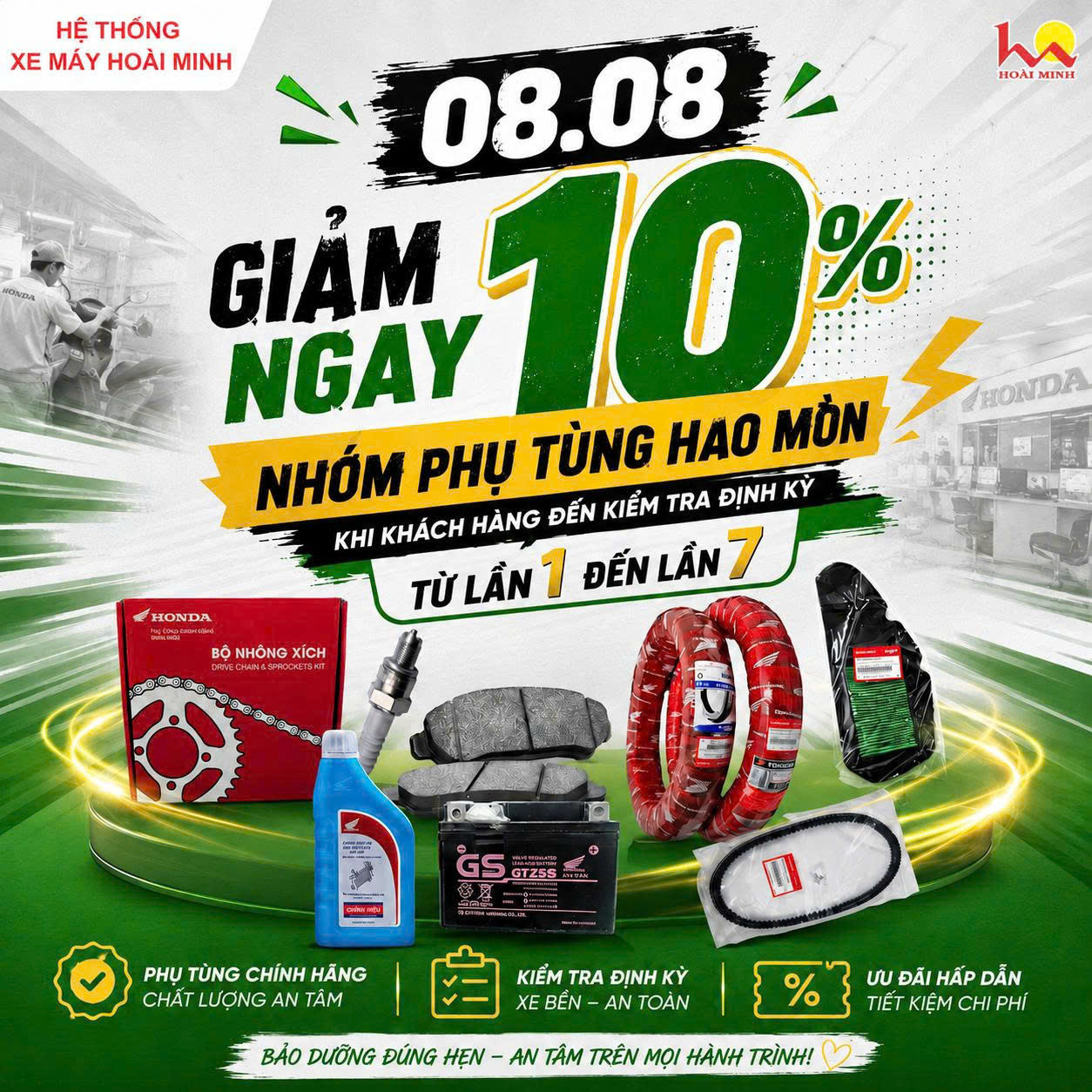 🔥 NGÀY ĐÔI 08.08 – ƯU ĐÃI KHÔNG THỂ BỎ LỠ CÙNG HỆ THỐNG XE MÁY HOÀI MINH! 🔥