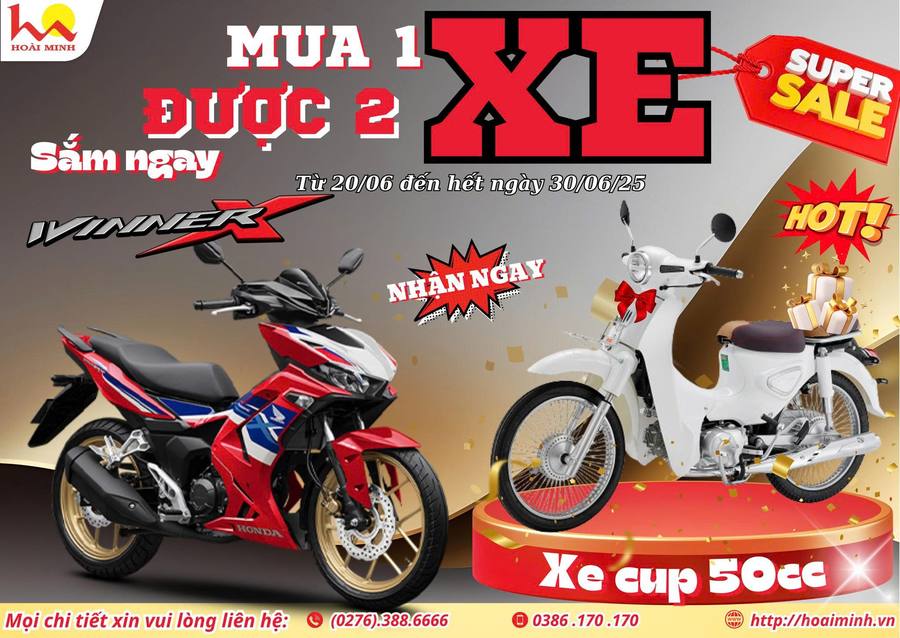 🎉 SIÊU ƯU ĐÃI THÁNG 6 – MUA 1 ĐƯỢC 2 🎉