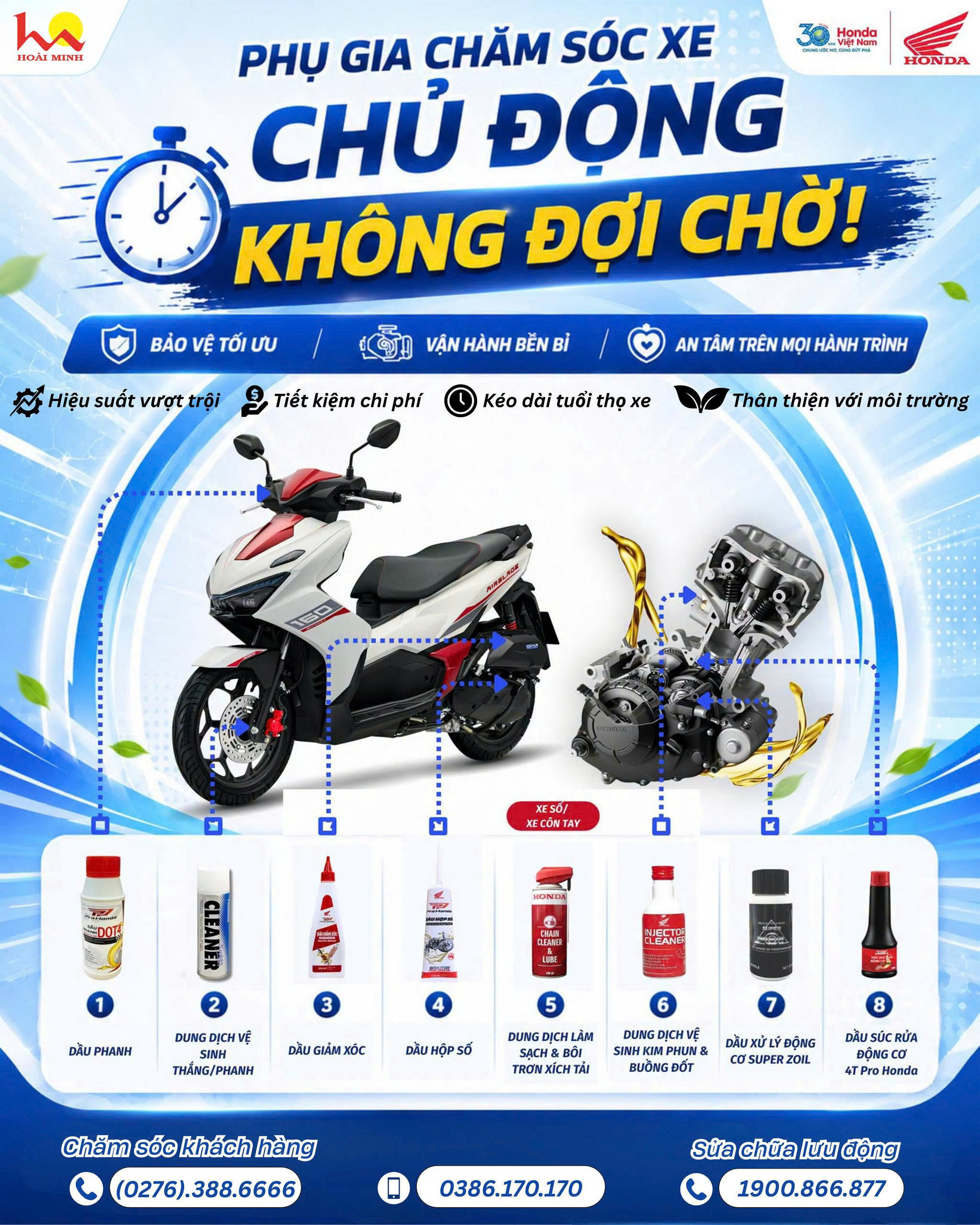 🔧 PHỤ GIA CHĂM SÓC XE – CHỦ ĐỘNG KHÔNG ĐỢI CHỜ!