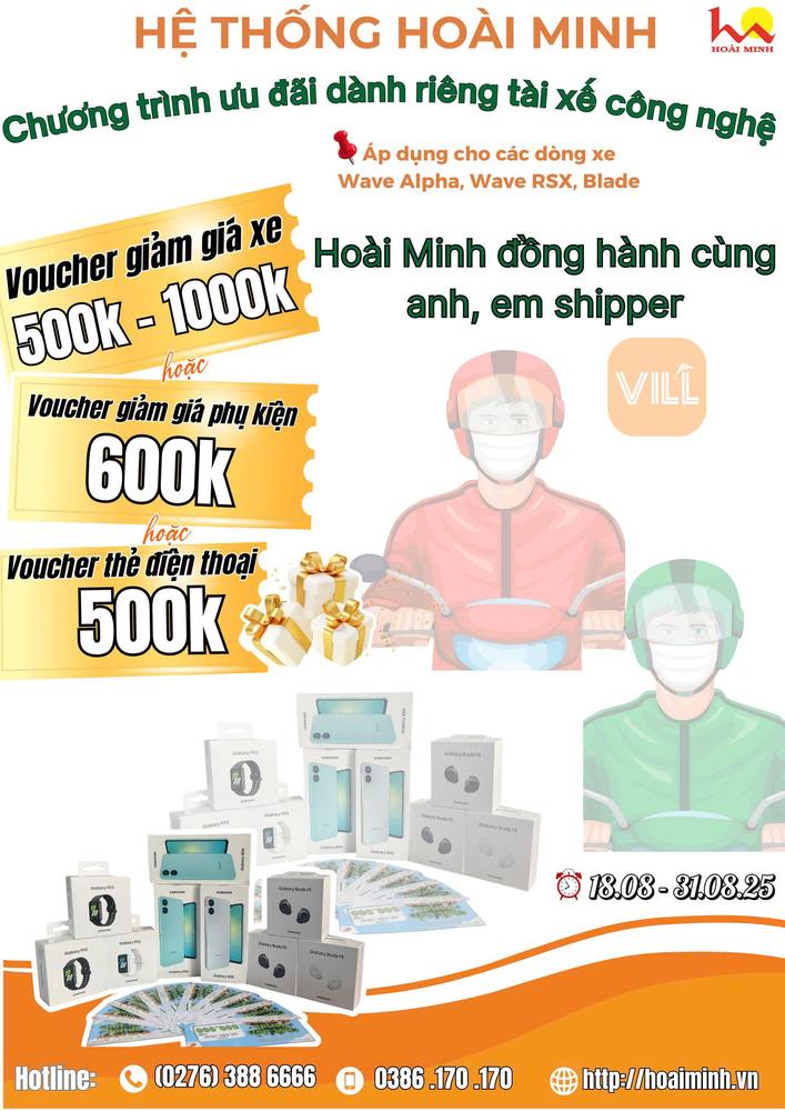 Hệ thống HEAD Hoài Minh - đồng hành và tiếp sức TÀI XẾ CÔNG NGHỆ.