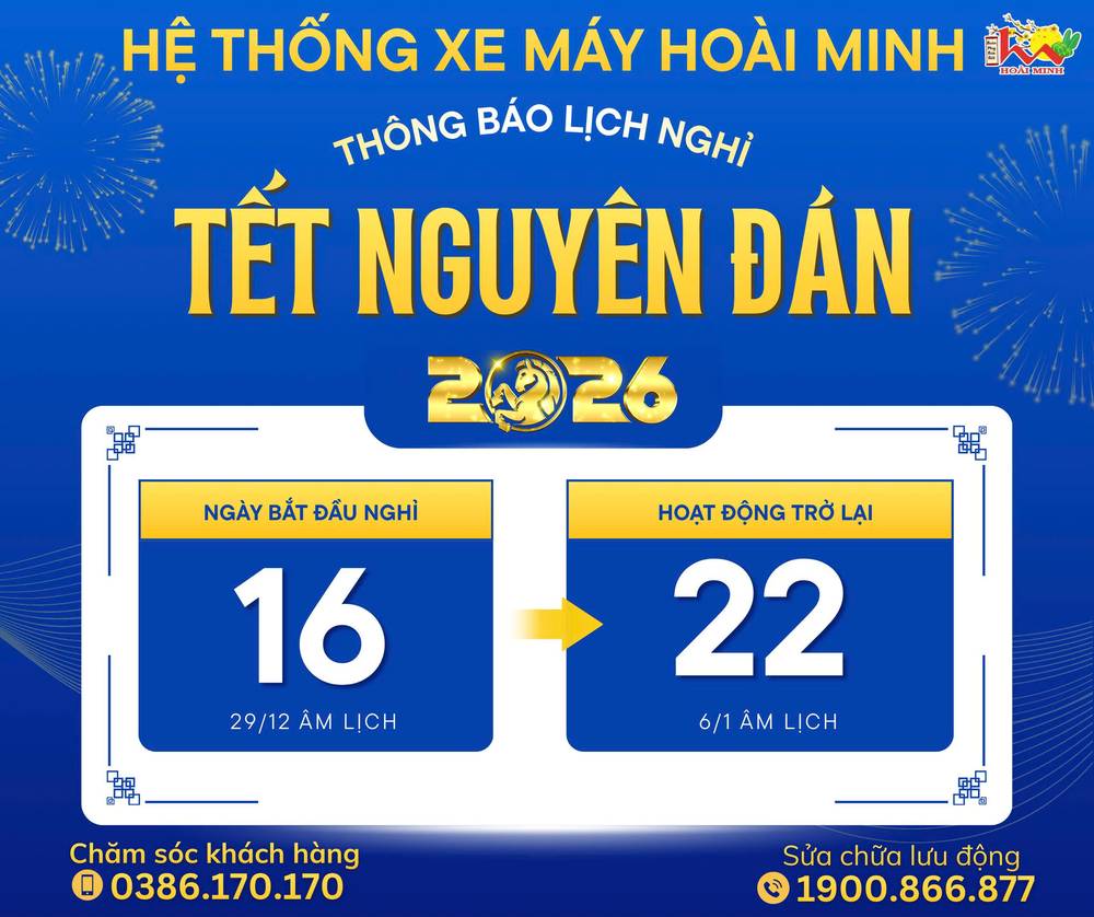 💥 Hệ thống HOÀI MINH THÔNG BÁO LỊCH NGHỈ TẾT NGUYÊN ĐÁN 2026
