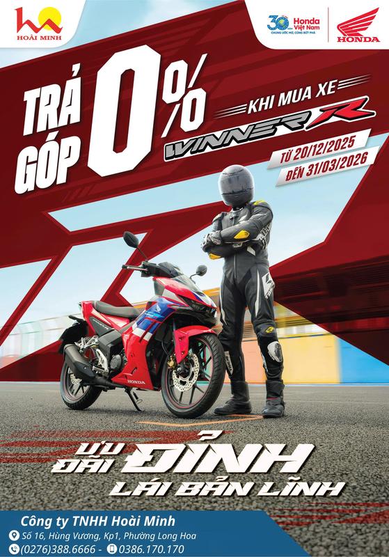 🔥 ƯU ĐÃI ĐỈNH - LÁI BẢN LĨNH - KHI MUA WINNER R TẠI HỆ THỐNG XE MÁY HOÀI MINH 💥