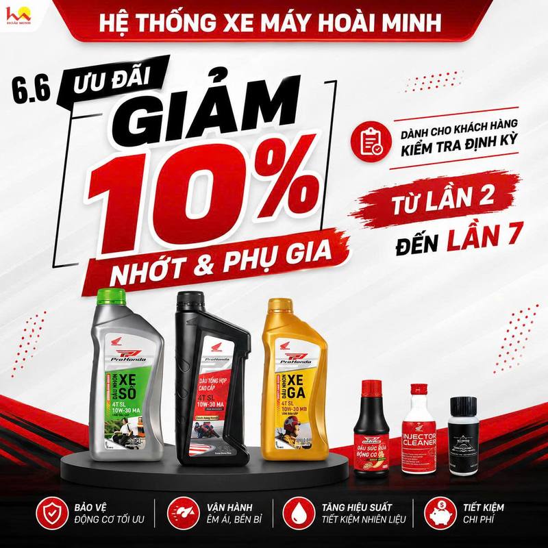 🚨 Chăm sóc xe tiết kiệm hơn cùng ưu đãi ngày 06.06 từ Hoài Minh!