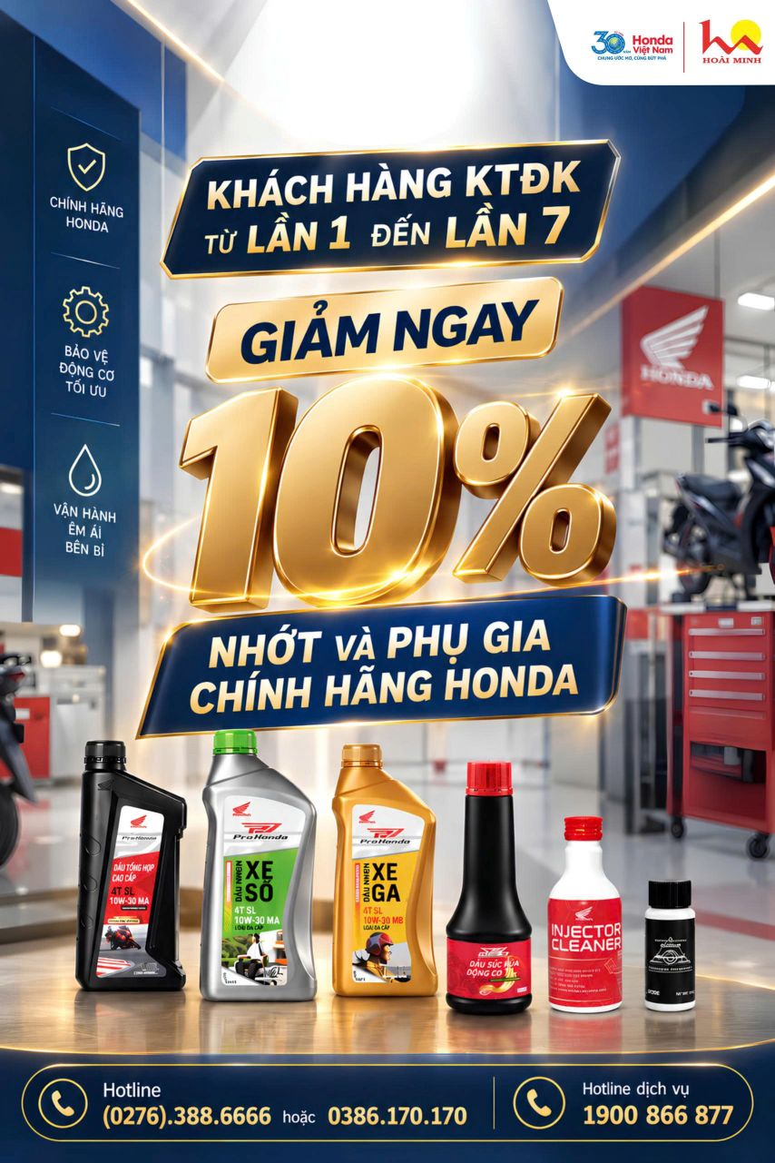CHĂM XE ĐÚNG KỲ – TIẾT KIỆM HẾT Ý CÙNG HỆ THỐNG XE MÁY HOÀI MINH