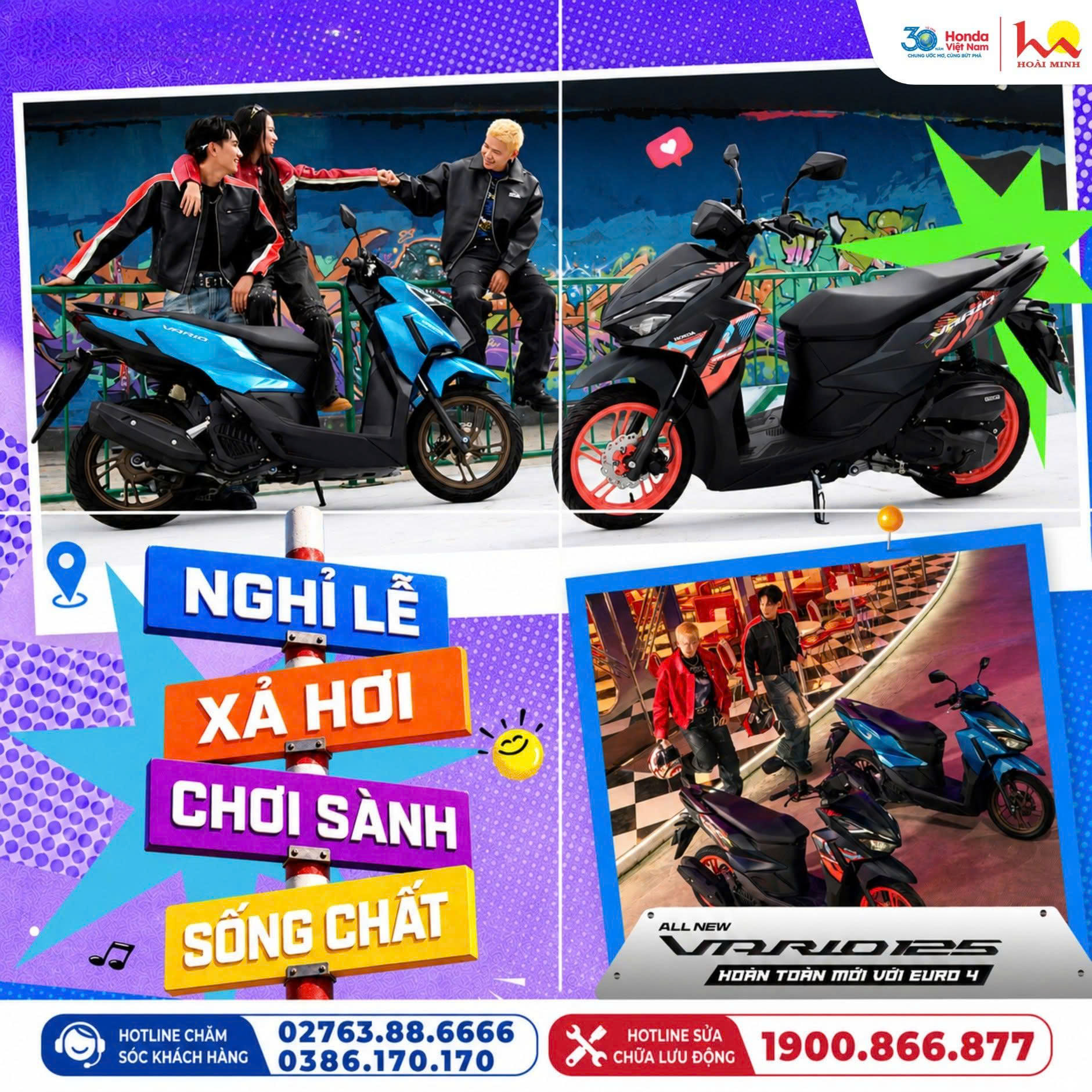 Honda VARIO 125
NGHỈ LỄ XẢ HƠI, CHƠI SÀNH SỐNG CHẤT